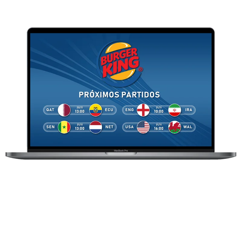 Vista en MacBook Pro — Pantalla principal